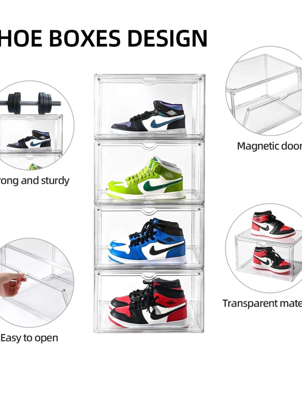 Clear shoe display/organizer box